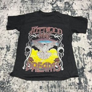 Fleetwood Mac Dreams Band T Shirt Charcoal Gray Short Sleeve Graphic Size Small